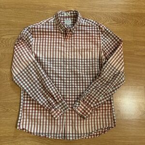 J. Crew Shirt Men's Stretch Secret Wash Large Slim Fit Multicolor Plaid Preppy